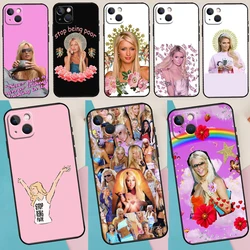 Paris Hilton Stop Being Poor Phone Case For iPhone 14 13 12 11 Pro Max Mini XS X XR 6 7 8 Plus SE 2020 Soft Cover Case