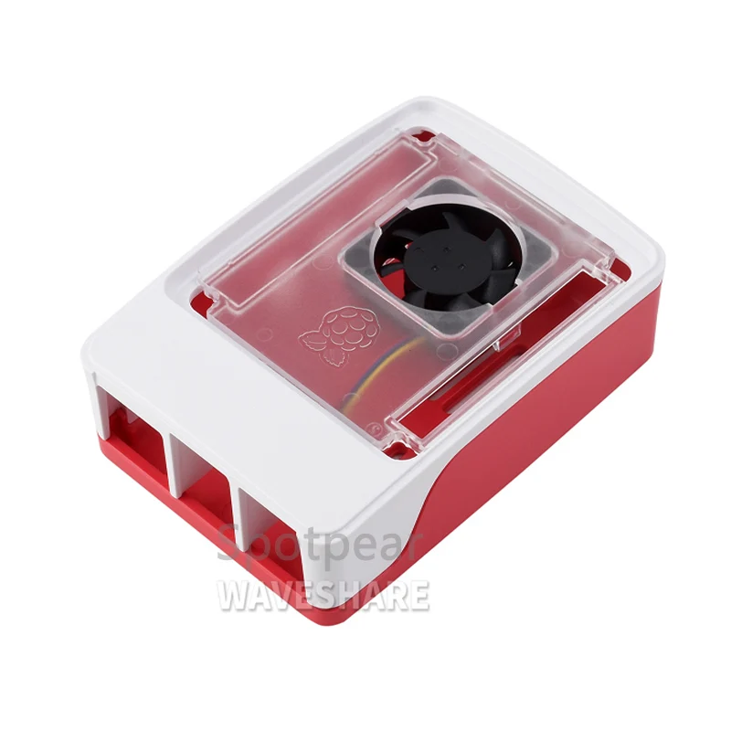 Raspberry Pi 5 Case Red and white Case PWM FAN For Pi5