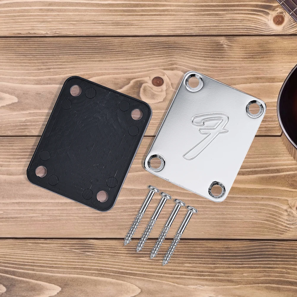 Plaque de cou de guitare électrique professionnelle, remplacement de panneau de Joint de cou de guitare électrique avec vis de montage, accessoires
