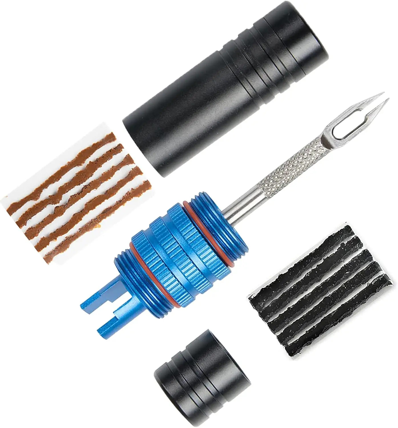 

Tubeless Bike Tire Repair Kit with Sealant Injector and Valve Tool Set