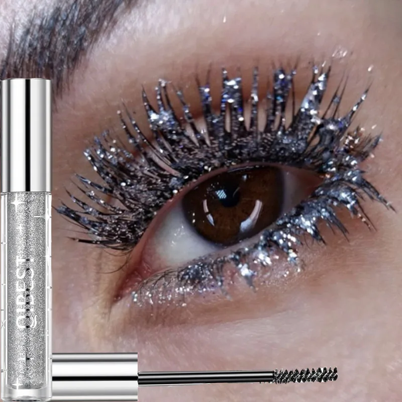 Diamond Glitter Mascara Fast Dry Waterproof Eyelashes Extension Makeup Long Lasting Curling Lengthens Shiny Eye Lash Cosmetics