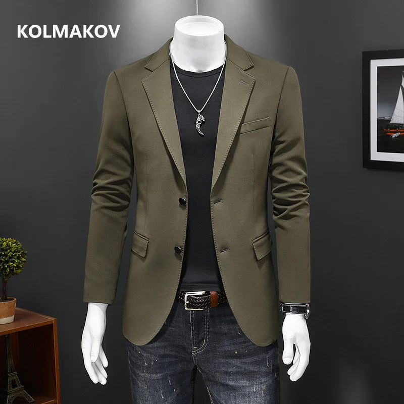 

2024 new arrival spring blazer high quality smart suits men,men's elasticity casual blazers,men's jacket full size S-5XL