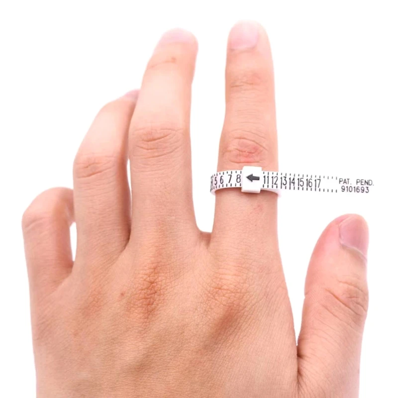 Fingermessgerät zur Schmuckgrößenbestimmung, wiederverwendbares Fingerring-Messgerät für Damen/Herren