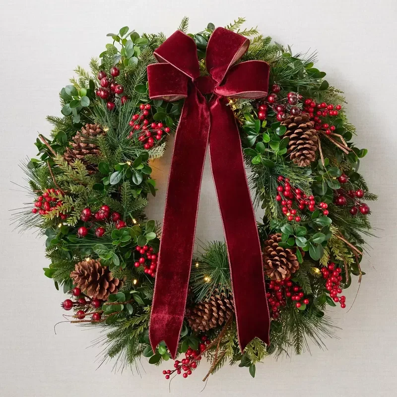 for PE Wreath Christmas Garland 50 80 cm Strips Handmade Modern Minimalist Instagram style Decor for Christmas