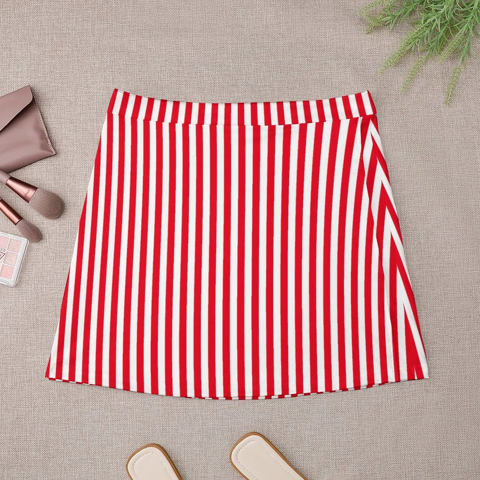 Snoep Gestreepte Rok Vrouw Rood En Wit Leuke Mini Rokken Hoge Taille Patroon Y2K Casual Rok Big Size 3XL 4XL