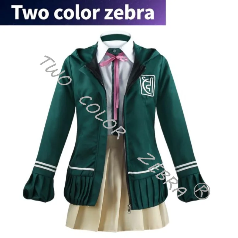 

Spiel Danganronpa 2 Anime Chiaki Nanami Cosplay Kostüm Perücke Schuluniform Hemd Jacke Hosen Halloween Frauen Mädchen JK Anzug