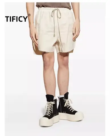 Herrshorts i mörkt RO-modell med slits i sidan, casual shorts, 25RO, lösa shorts med vida ben och dragsko 10 best sales herrshorts med sidoslit - №5