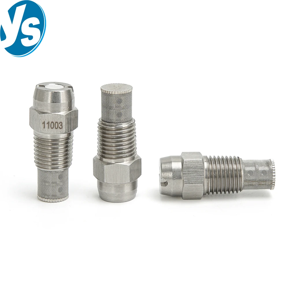 Stainless Steel Ceramic Core Fan-shaped Nozzle High Pressure Cleaning Dust Removal Nozzle 65°80°95°110° With Filter