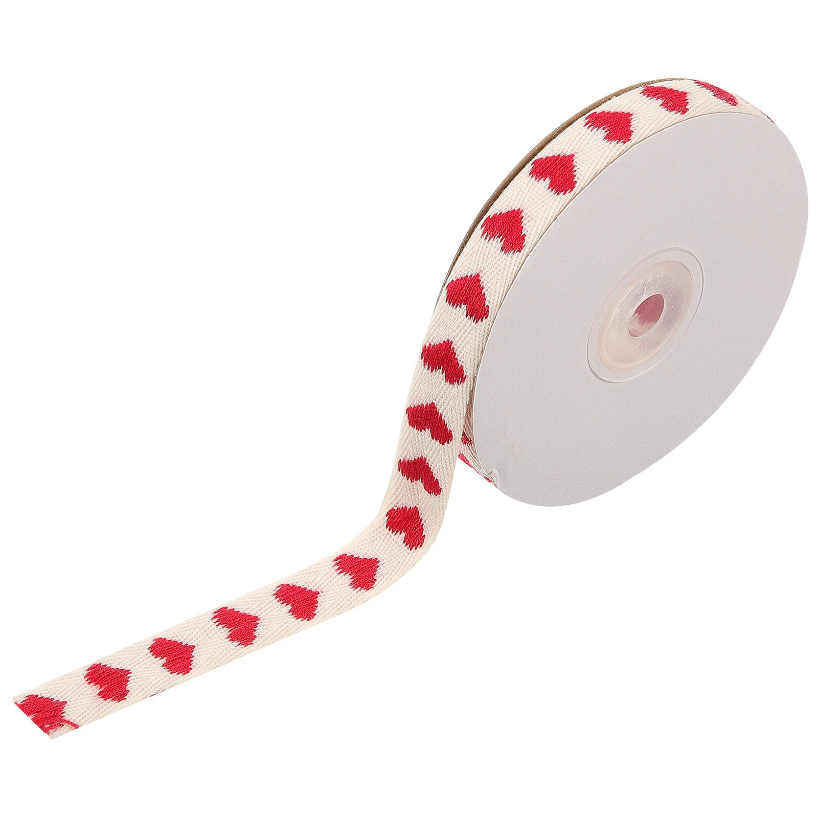 

1 Roll Heart Embroidery Ribbon Cuttable Gift Ribbon for Party Craft Supplies Hair Bow Decoration Ribbons for Crafts