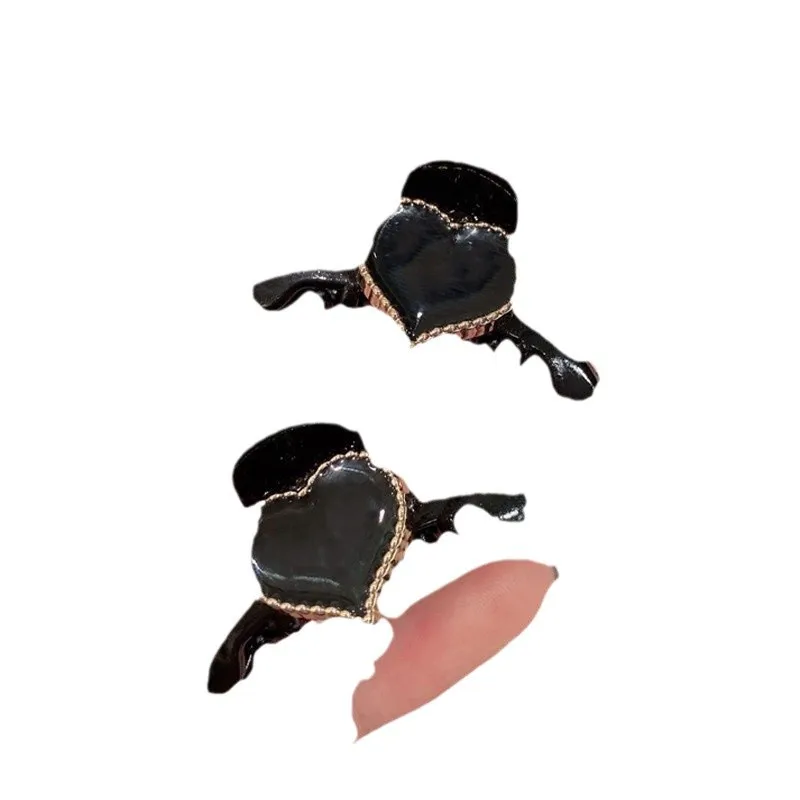 Jepit Rambut Mini Bentuk Hati Gaya Baru Jepit Rambut Putri Jepit Hiu untuk Menata Poni dan Rambut yang Mengembang