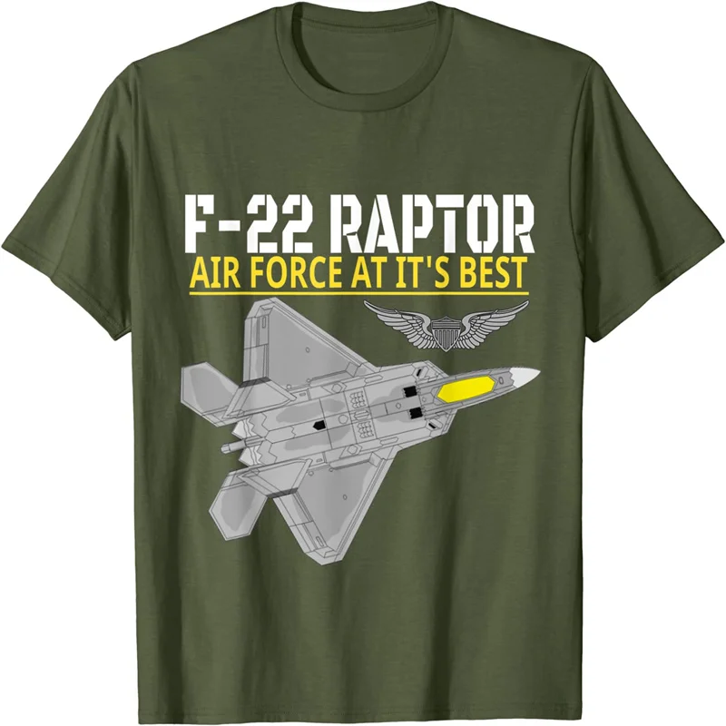 The F-22 Raptor Air Force Aviation At Its Best Men T-Shirt Short Sleeve Casual Cotton O-Neck Summer T Shirt Oversized Tees