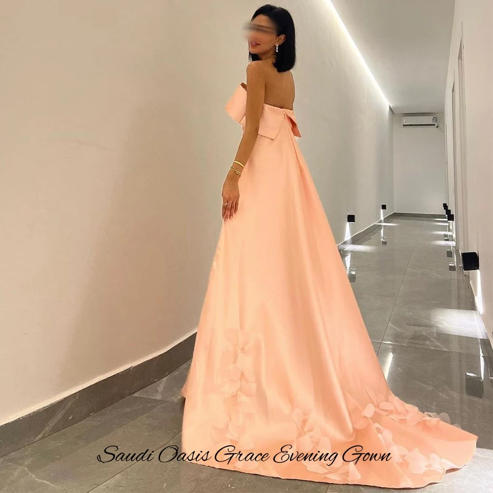 Fashion Strapless Sleeveless Customized Homecoming Dress High Quality Satin Mermaid Vestido De Festa Simple Flower Evening Dress