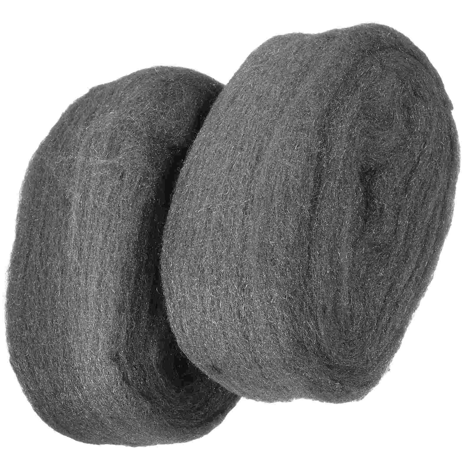 

2 Pcs Steel Wool Roll Buffing Wire Polishing Fabric Coarse Mesh for Glass Paint Surface