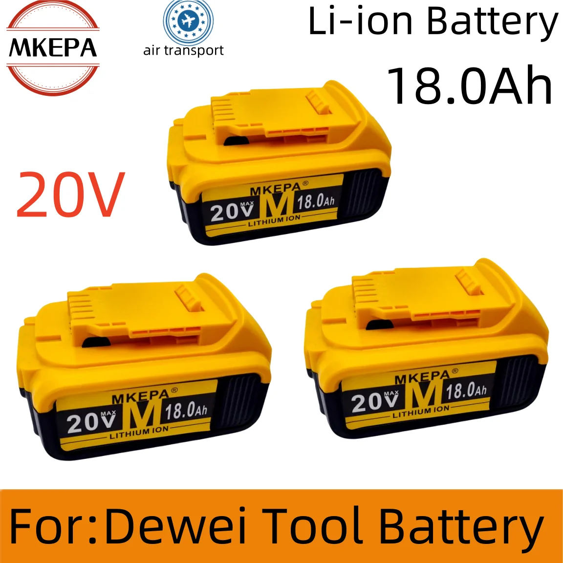 New 100% Original 18000mAh 20V for Dewalt Power Tool Battery DCB206 20V 18.0Ah Battery DCB206 20V Battery DCB205 DCB204