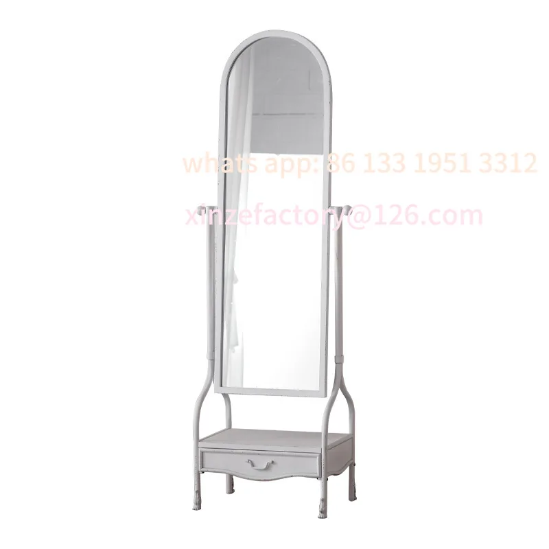 

full-body retro old wrought iron living room entrance floor-to-ceiling full-length mirror shopping mall