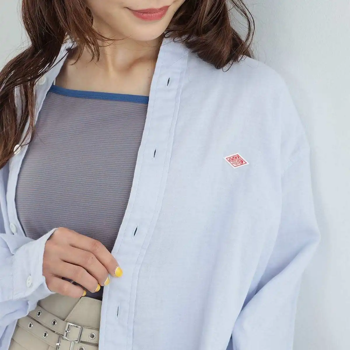 

Nya Japanese Sle Collarl Long Sve irt Women's Casual Simple Artistic Commuting Cotton Button up Top