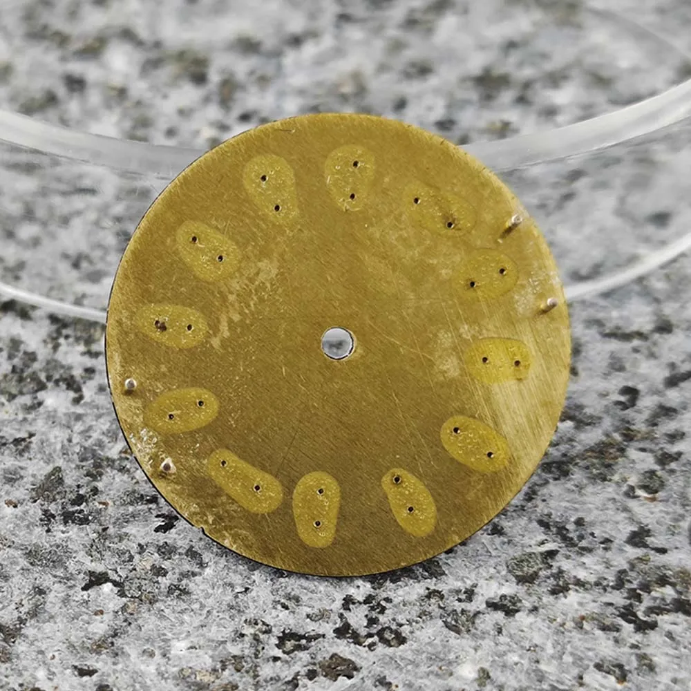 NH35 다이얼 28.5mm, BGW9 블루 야광 시계 다이얼 (NH35 무브먼트용, 캘린더 없음, 369 숫자, 시계판 개조 부품)