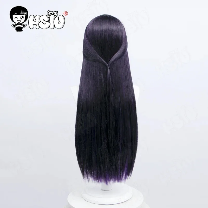 

CyMihara Cosplay Wig Game GODDESS OF VICTORY NIKKE Cosplay HSIU Black purple gradient long hair Synthetic Wig+Wig Cap Nikke Wig