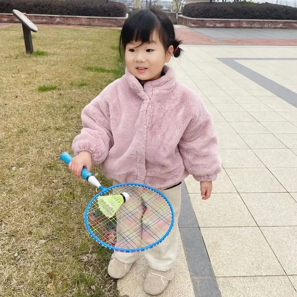 

Амортизирующие детские ракетки для бадминтона, легкий портативный набор ракеток для бадминтона из железного сплава с 5 мячами