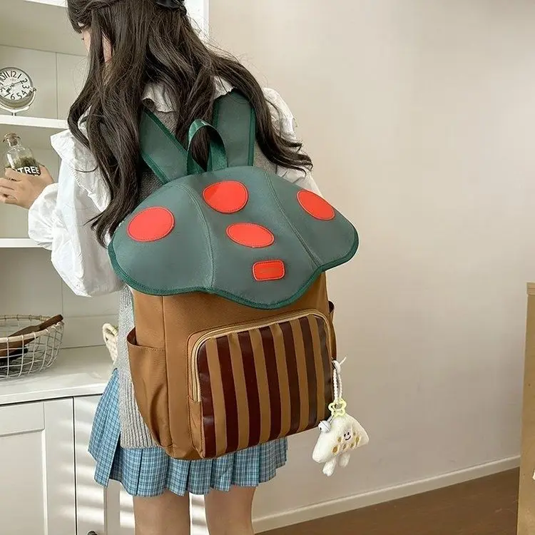 

JIAERDI милый милый рюкзак с грибами женский креативный уникальный мультяшный Mochilas Mujer женский студенческий большой вместительный дорожный рюкзак