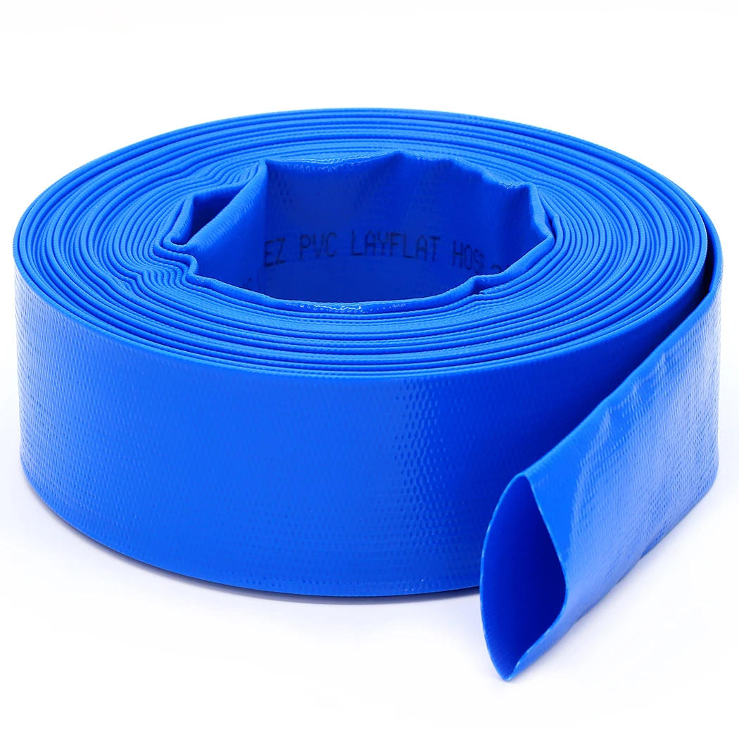 

PVC Reinforced Layflat Discharge Hose, 4bar Pool Drain Pipe, Weather & Chemical Resistant, Ideal for Water Transport