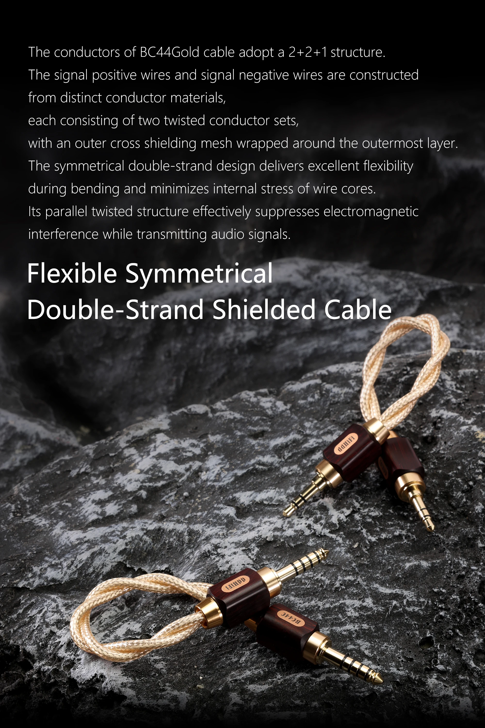 Vorbestellung des DDHIFI BC44Gold 4,4-mm-Symmetrischen Audiokabels mit Floating-Shield-Design – Detail 2