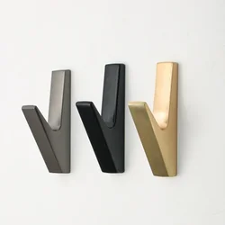 Metal Matte Wall Hooks Bathroom Accessories Coat Hooks Towel Rack Holder Creative for Key Hat Bag Home Decorative Robe Hanger