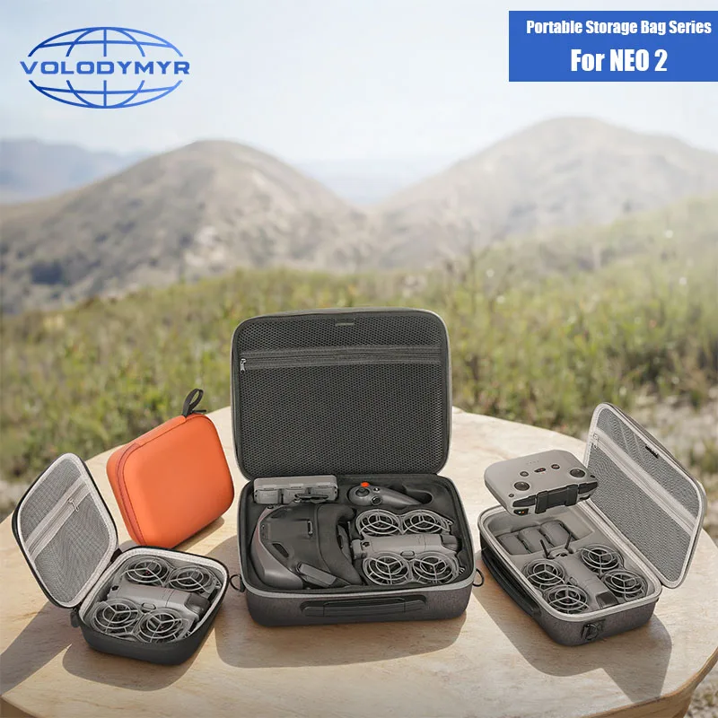 

VOLODYMYR Portable Carrying Case Travel Handbag for DJI DJI NEO 2 Flight Glasses N3/Motion 3 Protective Shoulder Bag Drone