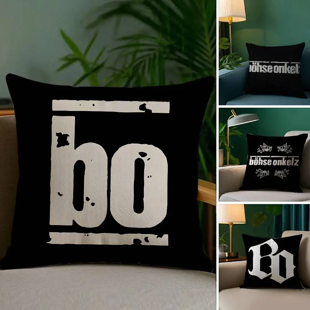 

Hot B-Bohse O-OnkelzS Rock Pillow Case Soft Plush Fabric Double Sided Print Decorative Home Living Room Gift Cushion