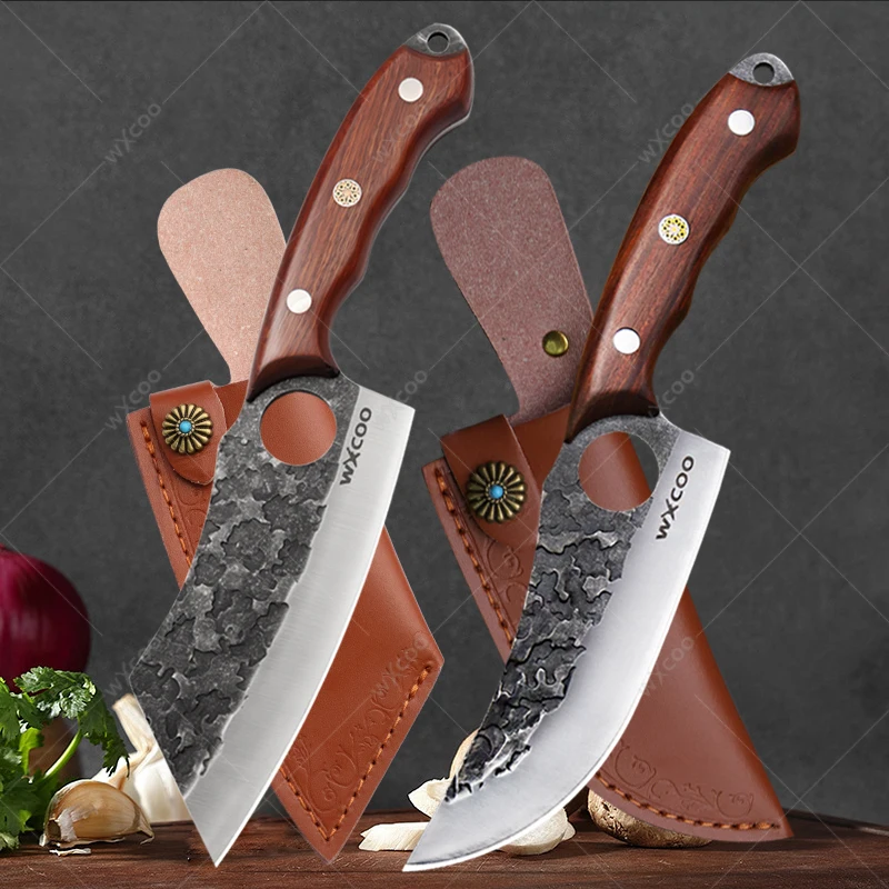 

Household Stainless Steel Meat Cleaver Knife Sharp Boning Knives Fruit Paring BBQ Knife Kitchen Kitchen Supplies with Cover