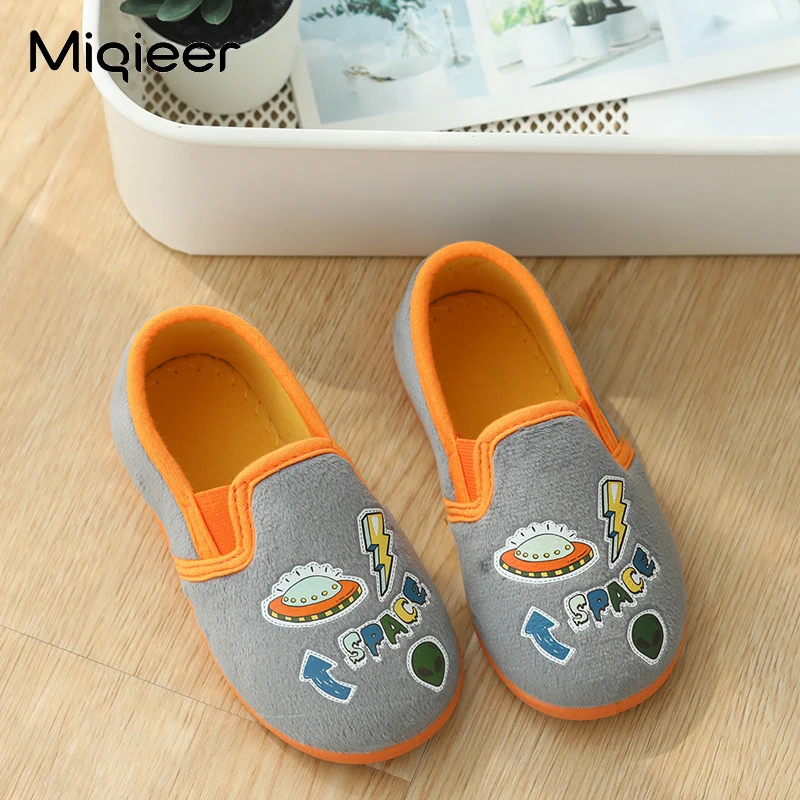 Fashion Spring Autumn Animal Kids Living House Shoes Children Boys Girls Cotton Slipper Comfortable Indoor Floor Shoes