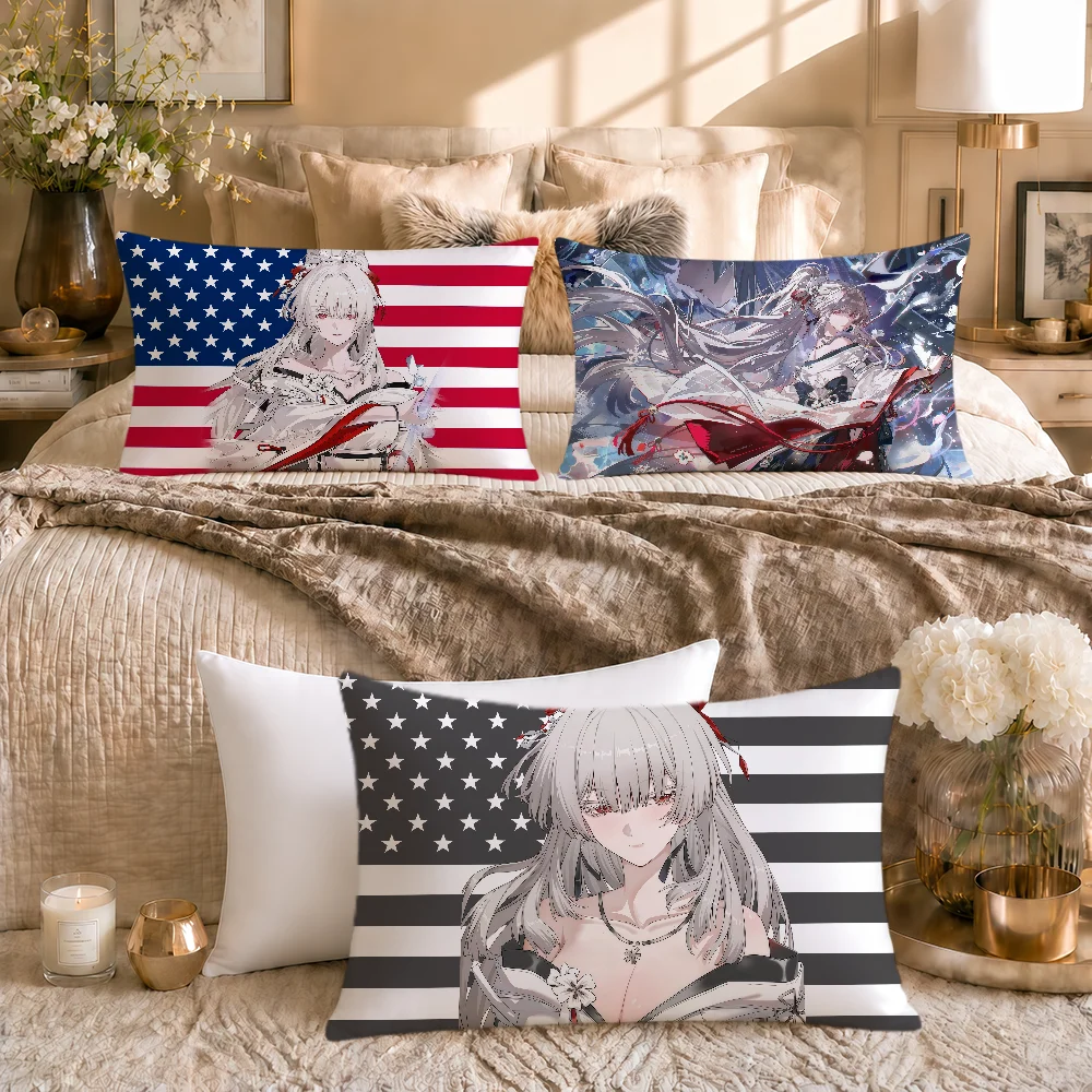 hiyuki wuwa game cushion cover soft Rectangle Pillowcover Home Sofa living Room Decor Dorm bedside hogar Pillowcase gift