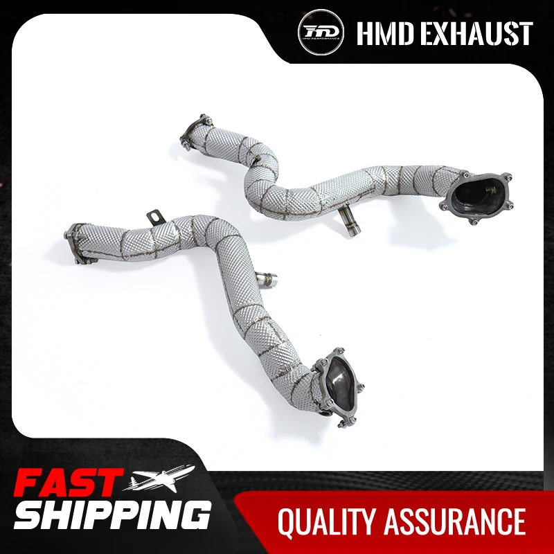 

HMD Exhaust System High Flow Performance Downpipe for Audi S6 S7 RS6 RS7 C7 4.0T With Heat Shield