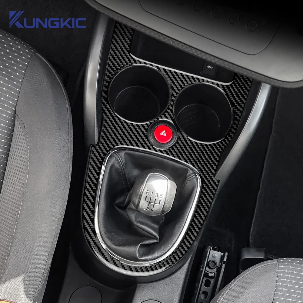 Real Soft Carbon Fiber Sticker For Seat Altea 2004-2009 2010 2011 2012 2013 2014 2015 2016 LHD RHD Car Gear Shift Frame Panel