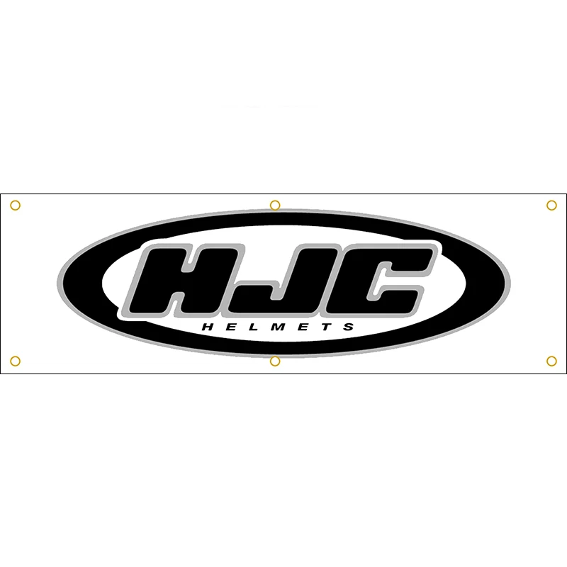 130GSM 150D Polyester Material HJC Helmets Banner 1.5*5ft (45*150cm) Advertising decorative Helmet Flags yhxyhx378