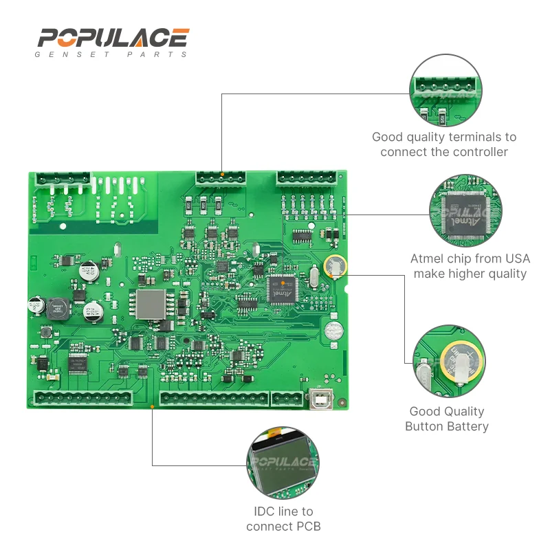 POPULACE Genset Control ATS Generator Controller Panel Module Deep Sea DSE6120  LCD Deepsea Controller 6120 mkii  DSE 6120