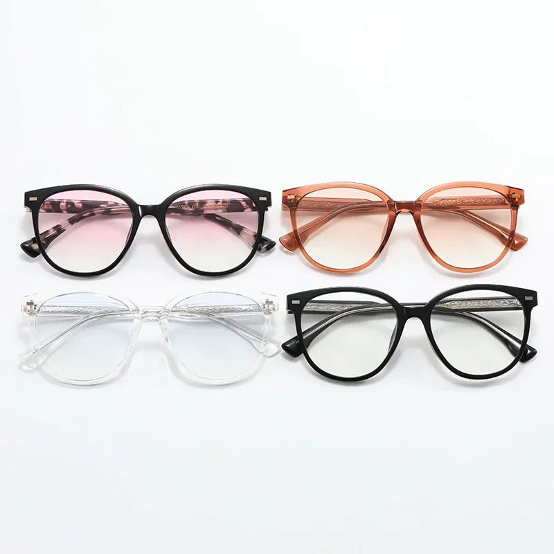 

2025 New Women's Trendy Glasses - Plain Oversized Frame with Plate Pin Temple Anti-Blue Light UV400 Protection Fashion Eyewear
