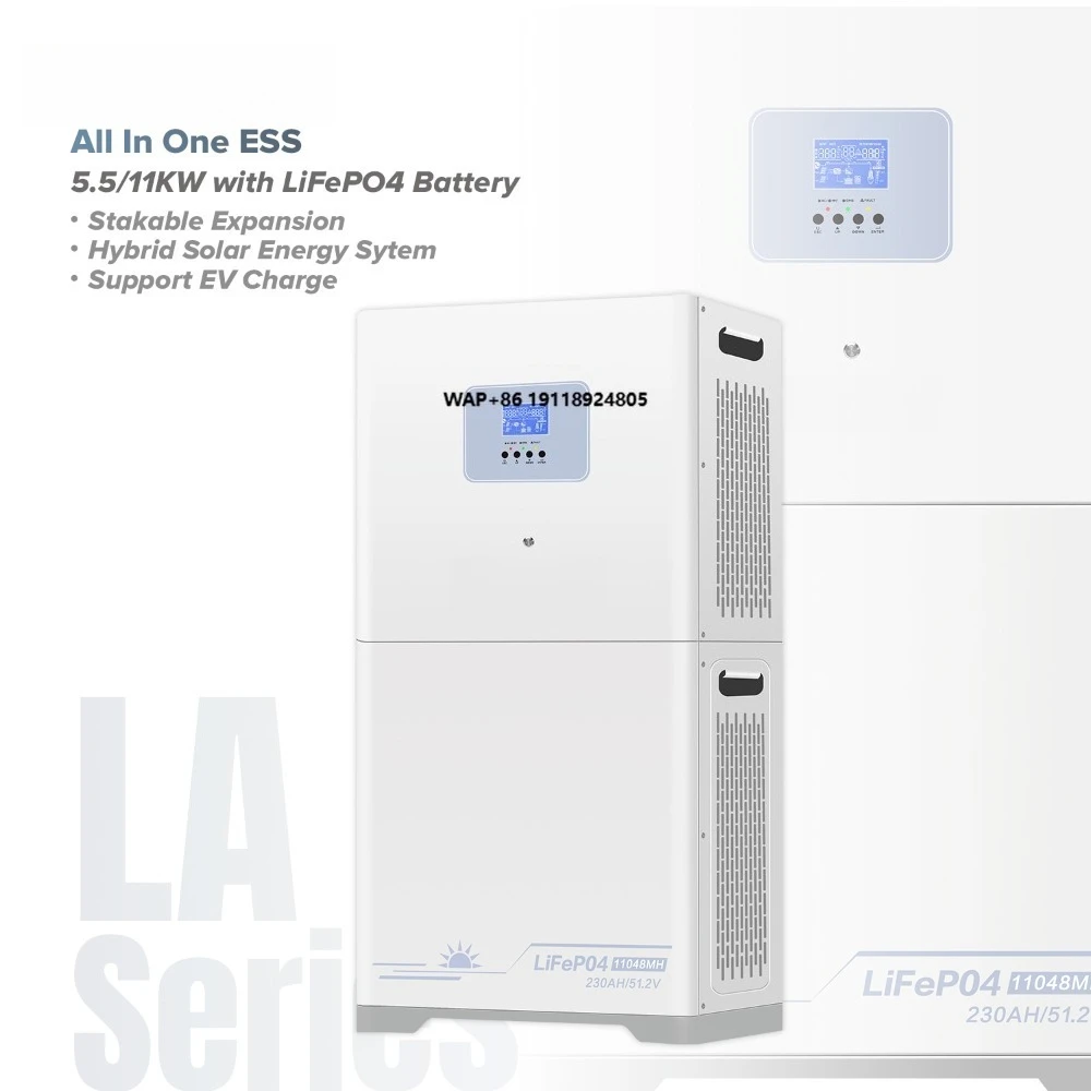 LiFePO4 Lithium Ion Battery 5kw 10kw 11kw 51.2V 100ah 200ah 48V with Hybrid Solar Inverter All in One Energy Storage System