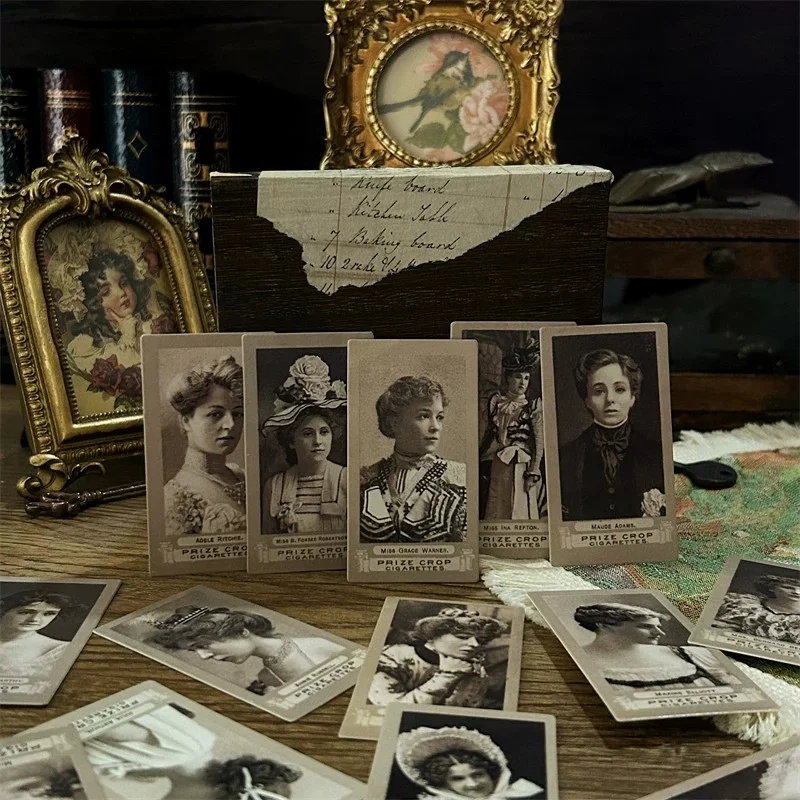 DIY scrapbooking vintage Doll material fabric Character series photo junk journal album happy planner decoration Card board