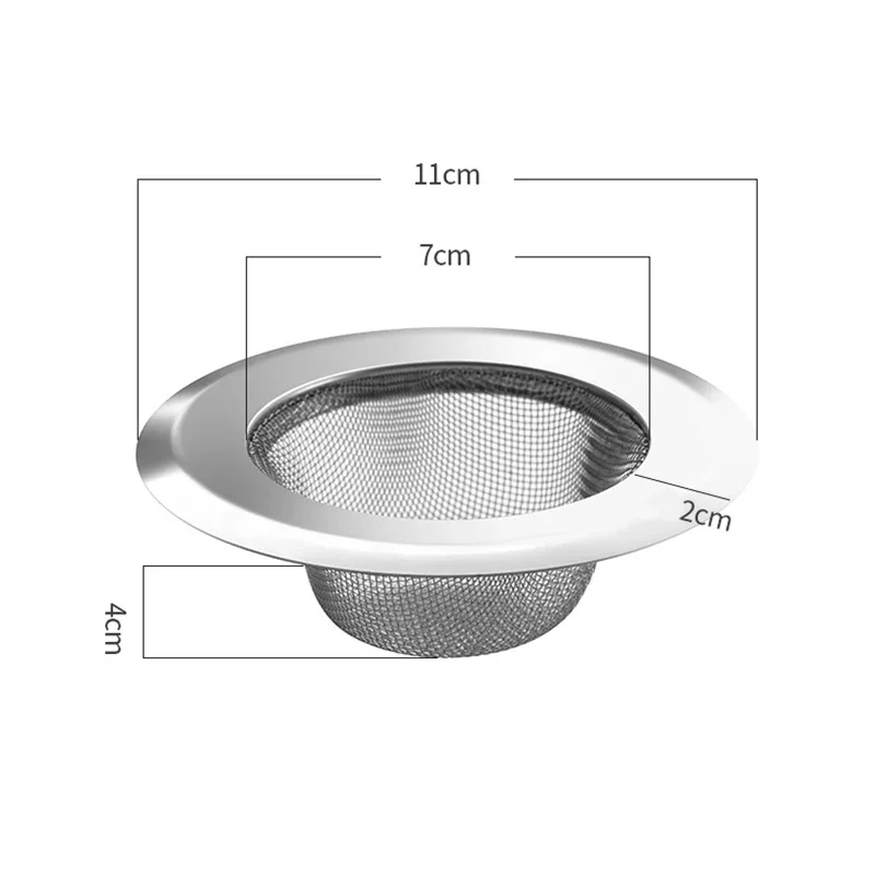 2pcs Kitchen Sink Strainer, Stainless Steel Sink Drain Strainer, Food Catcher image 2