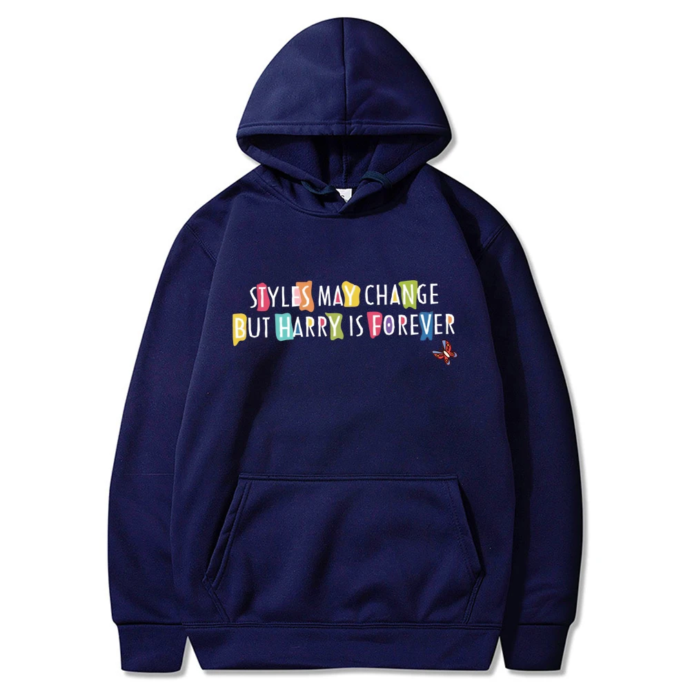 Style May Change But Harry Is Forever Hoodie Vintage Y2k 90s Rainbow Colour Graphic Hooded Sweatshirt Love on Tour Xmas Hoodies