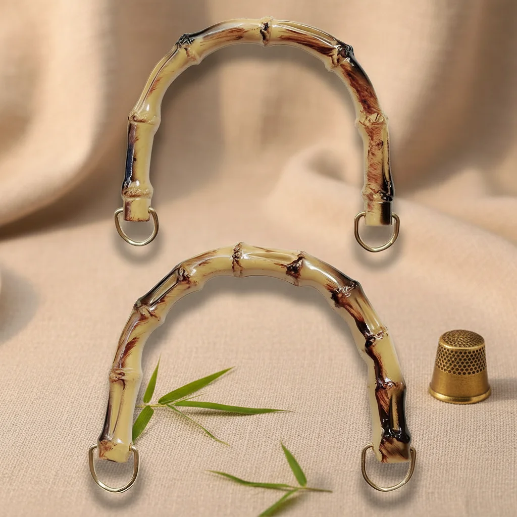 

Новые высококачественные съемные бамбуковые ручки для сумок ручной работы с пряжкой, 15,5 см, бамбуковые ручки для сумок, ремень для сумки через плечо, подарочная коробка