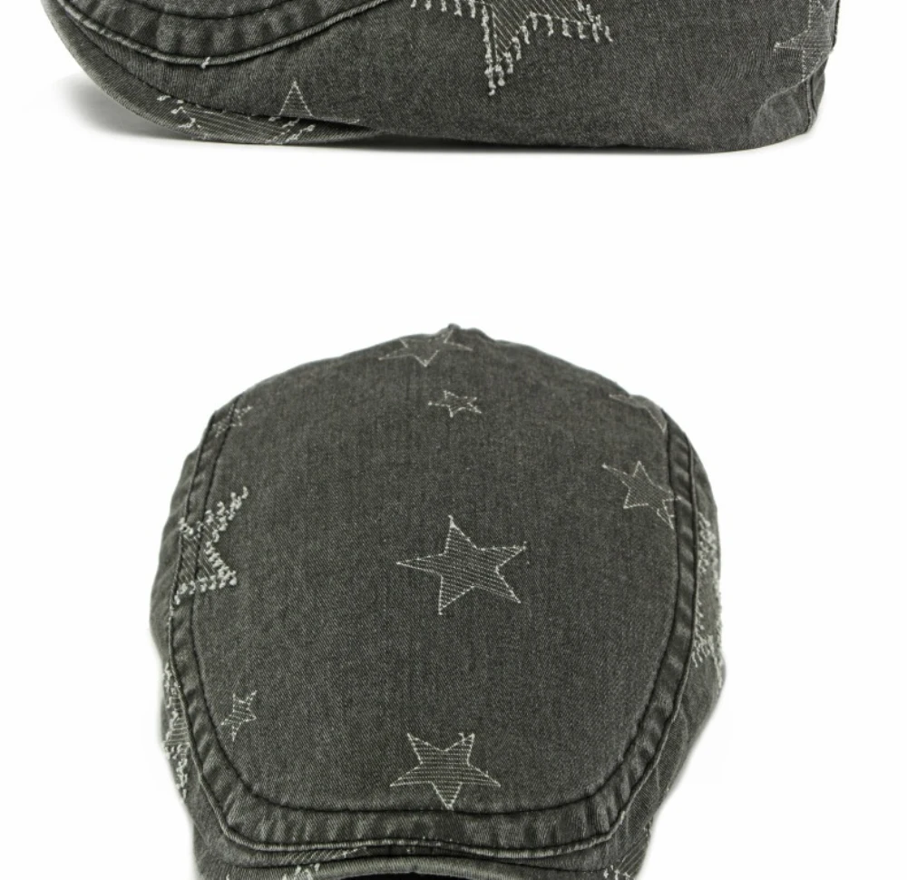 HT5101 Baskenmützen für Herren und Damen 2026 – Neue Stars Ivy Flat Cap für Künstler und Maler, Frühling/Herbst, 100 % Baumwolle – Detail 11
