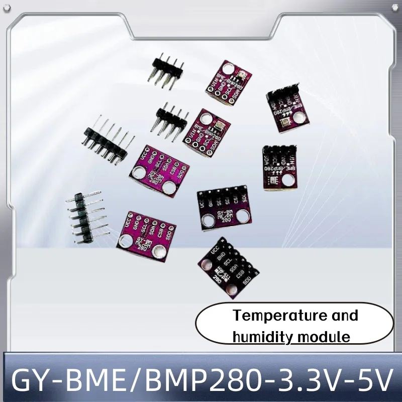 6-1Pcs,Temperature Et D'Humidité Capteur Bme280 3.3V, 5.0V,Barometric Atmosphérique Pressure Capteur Module with Carte De Derivation Iic I2C