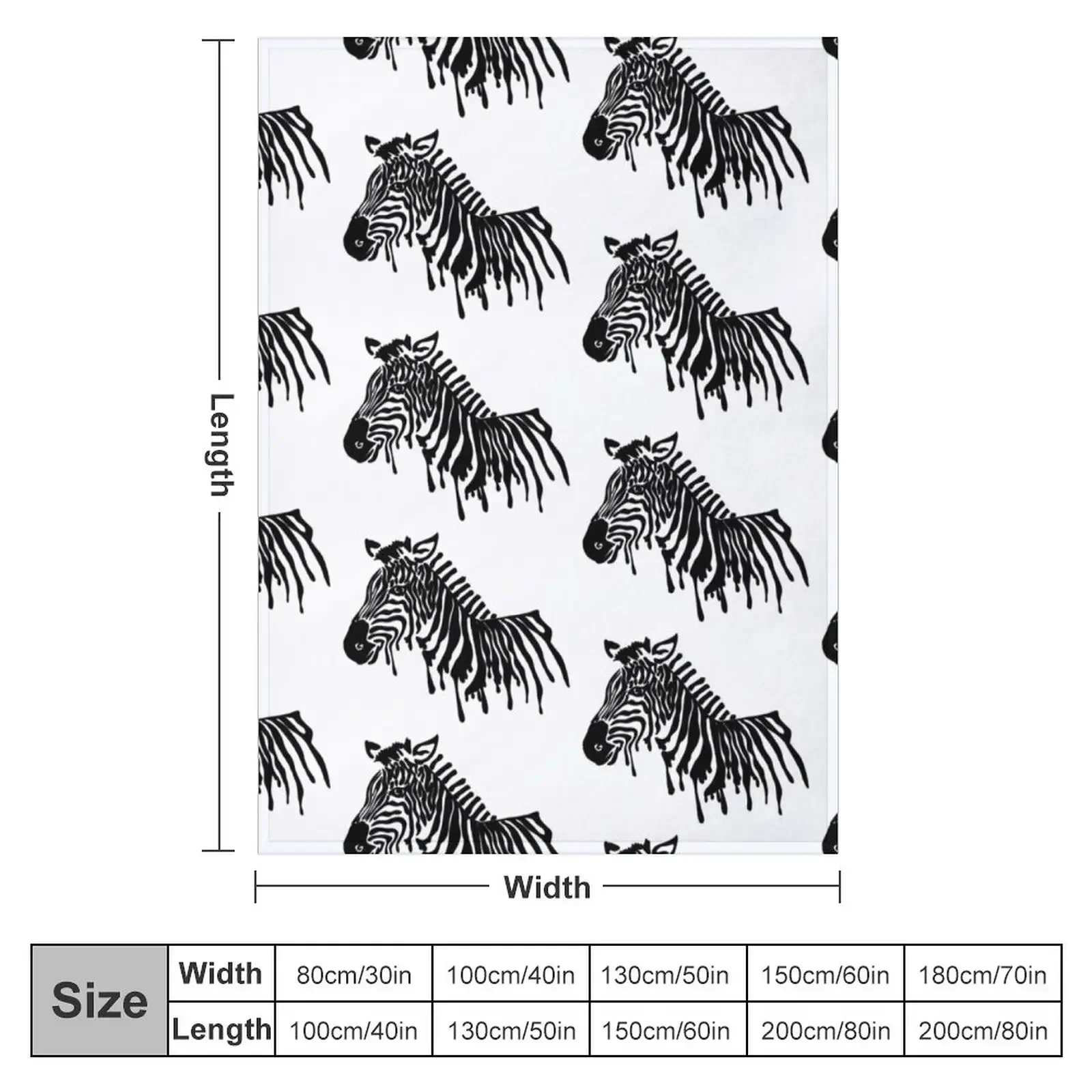 Drip Paint Zebra Throw Blanket Polar Loose Blankets For Baby For Sofa Thin Blankets