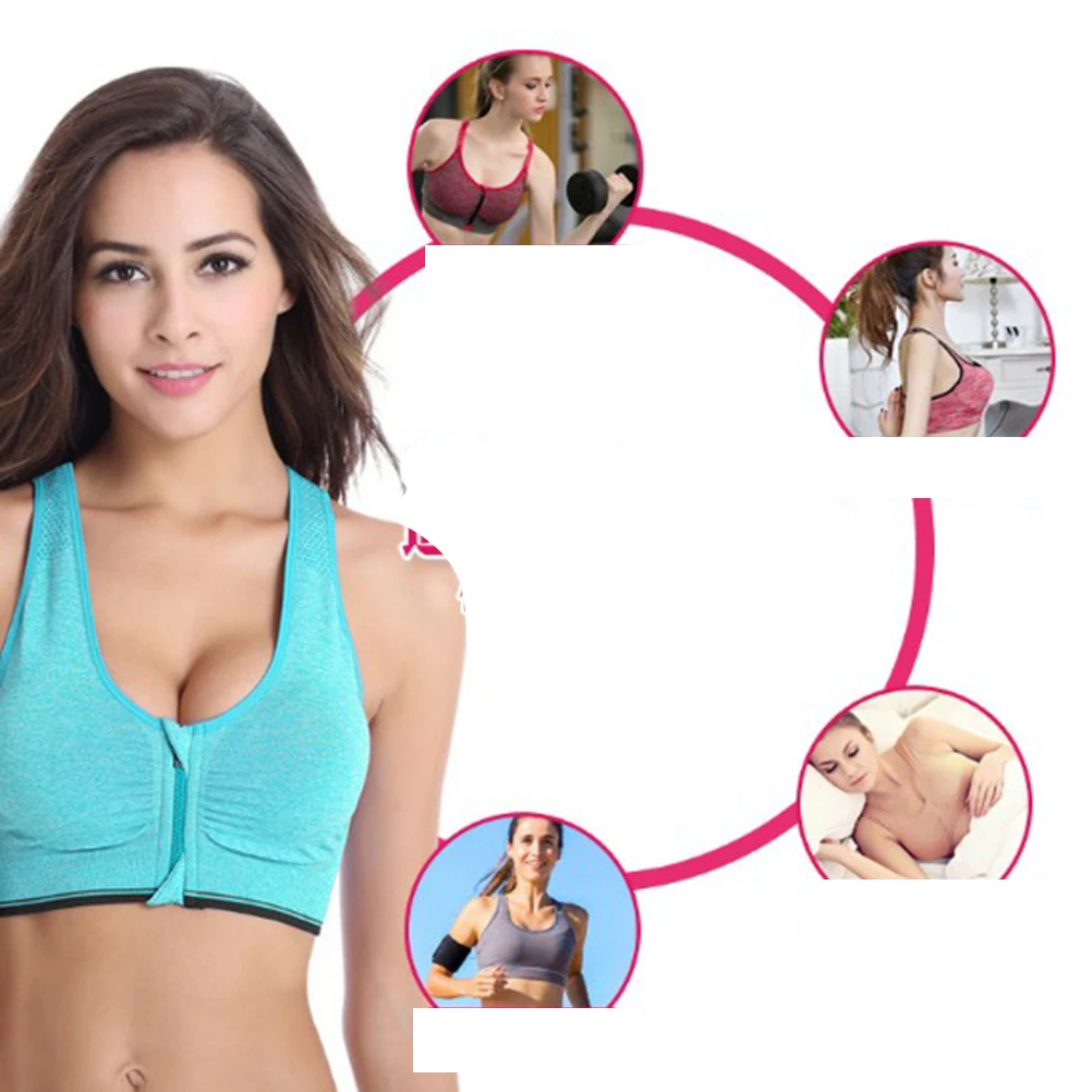 

Wireless Sports Bra Padded High Impact Shockproof Yoga Running Fitness Vest Breathable Sweat-Absorption Women'S Athletic