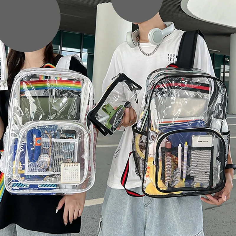 Two-Piece Suit Portable Multifunctional Bag Unisex Waterproof Backpack Transparent Backpack