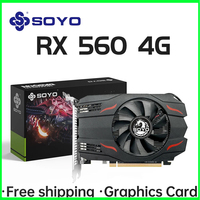 SOYO AMD Radeon RX550 4GB GPU GDDR5 14nm For Desktop PC Games Video RX560 Graphics Card 128bit  RX 550 Computer Components