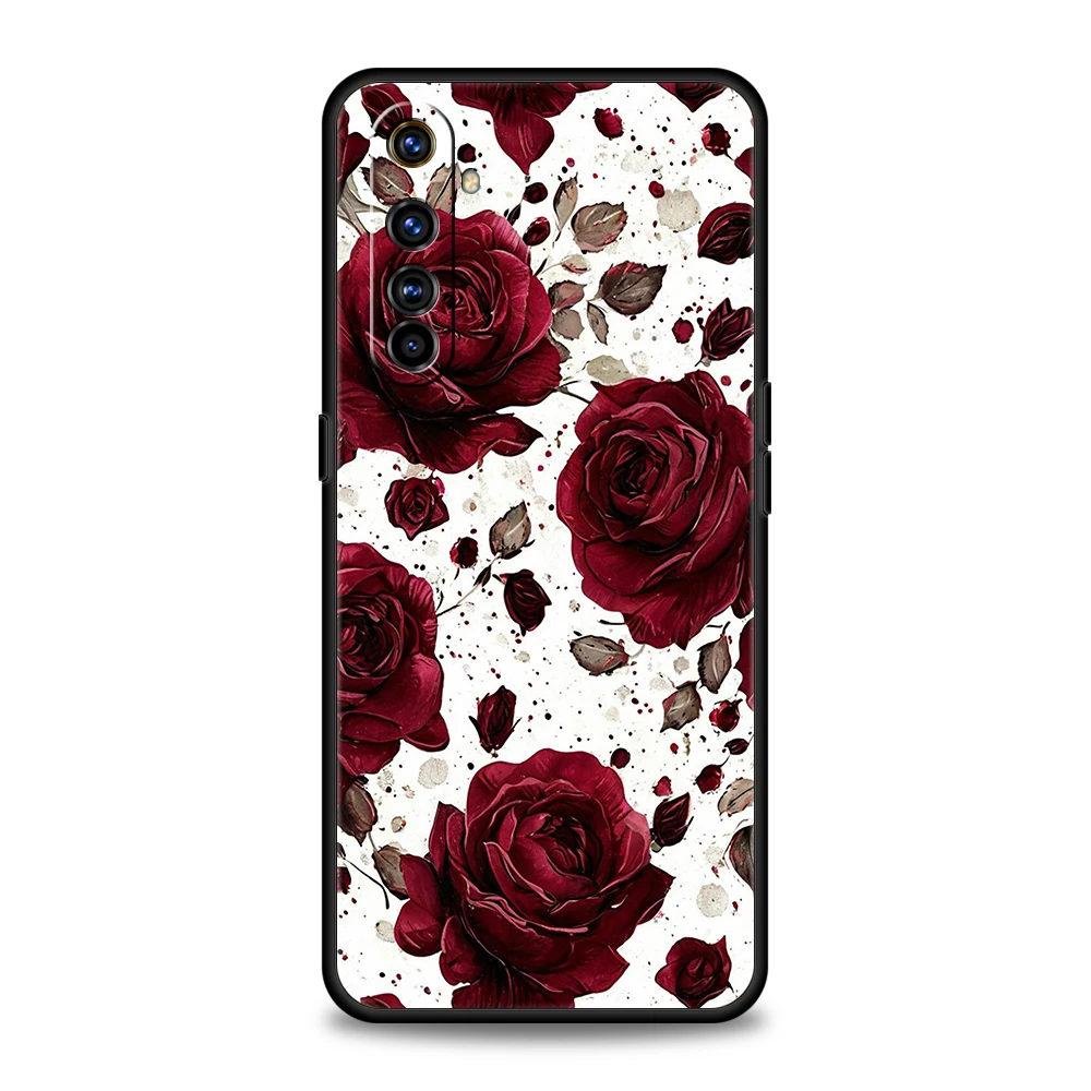 Soft TPU For Realme 13 12 11 10 Pro Plus GT2 GT3 GT5 C67 C63 C55 C21 C25 C35 Pro 5G Shockproof Phone Case Fragrant Flowers Capas