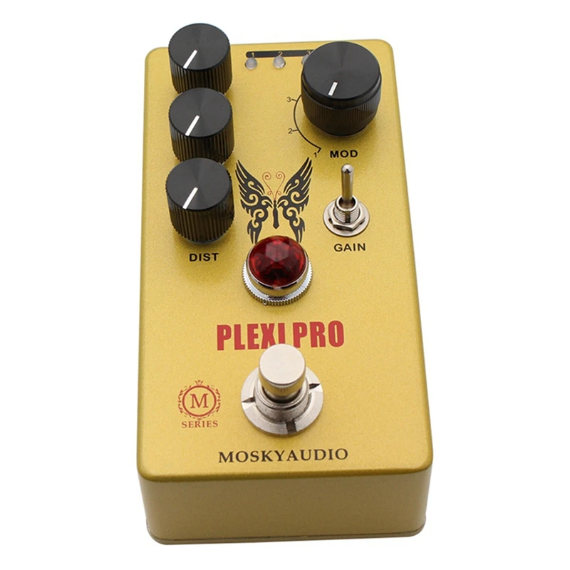 MOSKYAUDIO PLEXI PRO Guitar Pedal Guitar Tuner Pedal Tuner Pedal Distortion With 4 Models And True Bypass